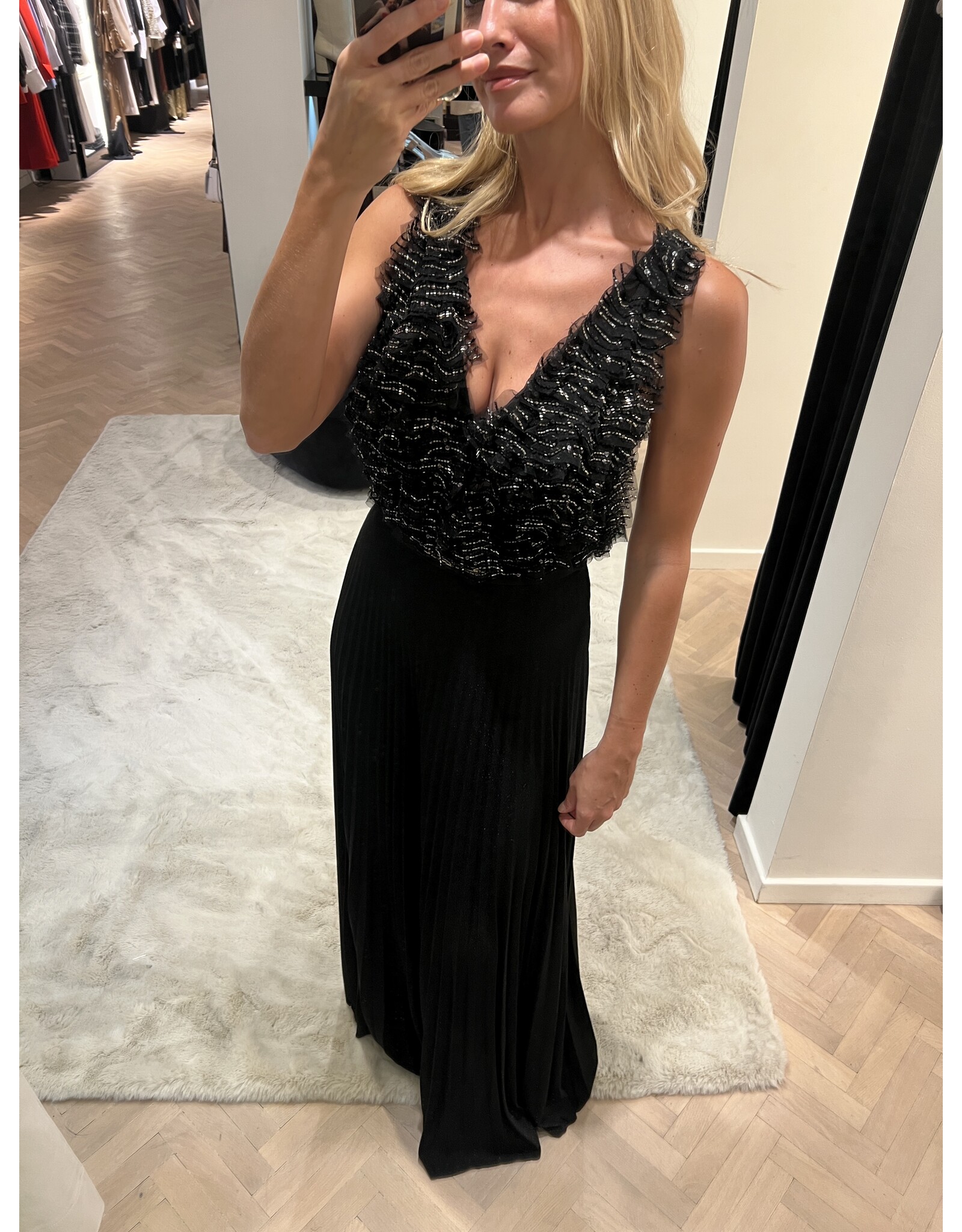 Elisabetta Franchi Partydress E Franchi zwart + sequins