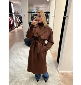 Patrizia Pepe Trenchcoat P Pepe wol bruin