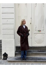 Elisabetta Franchi Wollen mantel E Franchi coffee