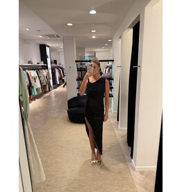 Elisabetta Franchi Lang kleed E Franchi zwart + gold