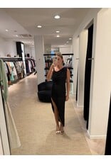 Elisabetta Franchi Lang kleed E Franchi zwart + gold