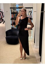 Elisabetta Franchi Lang kleed E Franchi zwart + gold