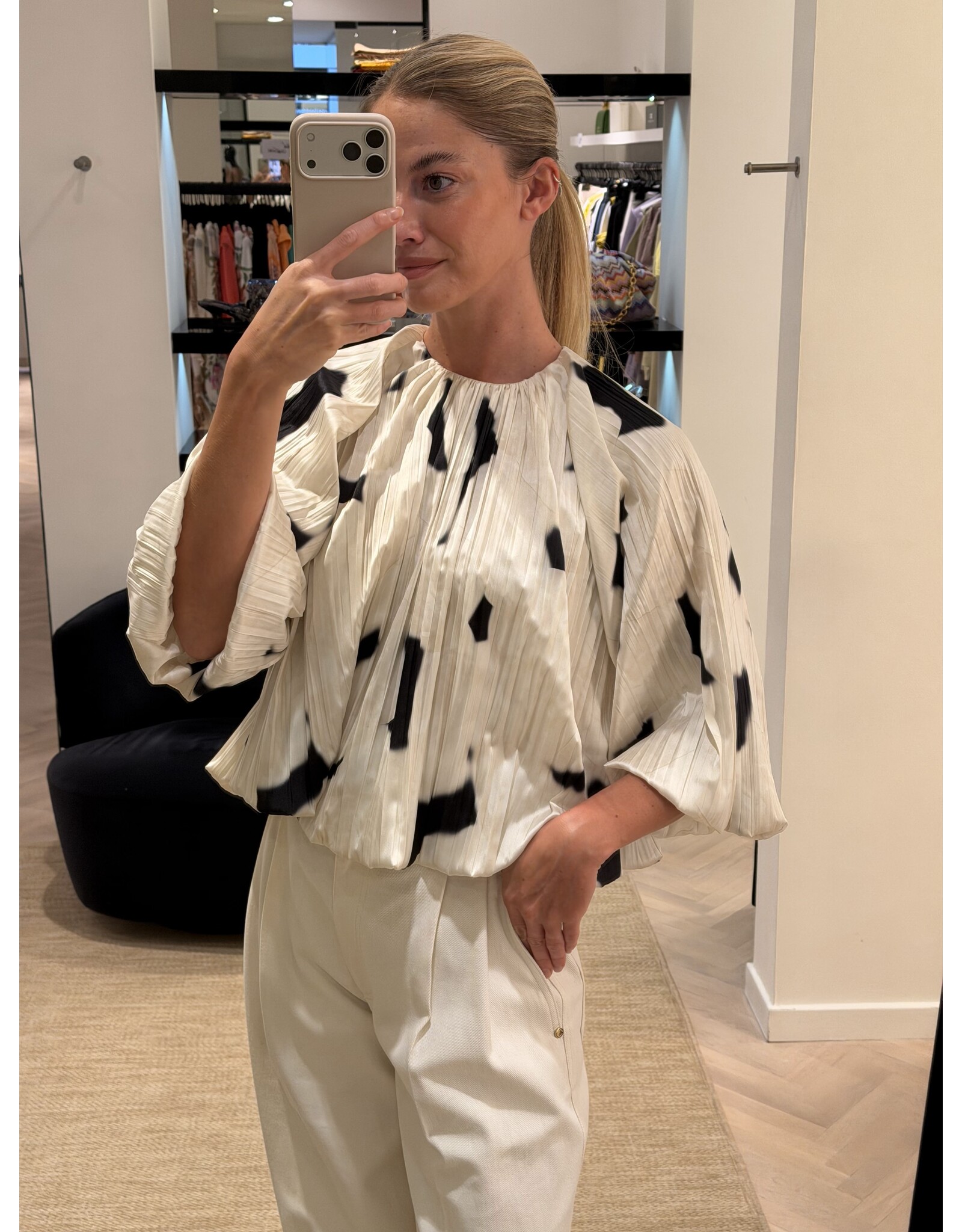 Natan Top Natan Edie print ivoire