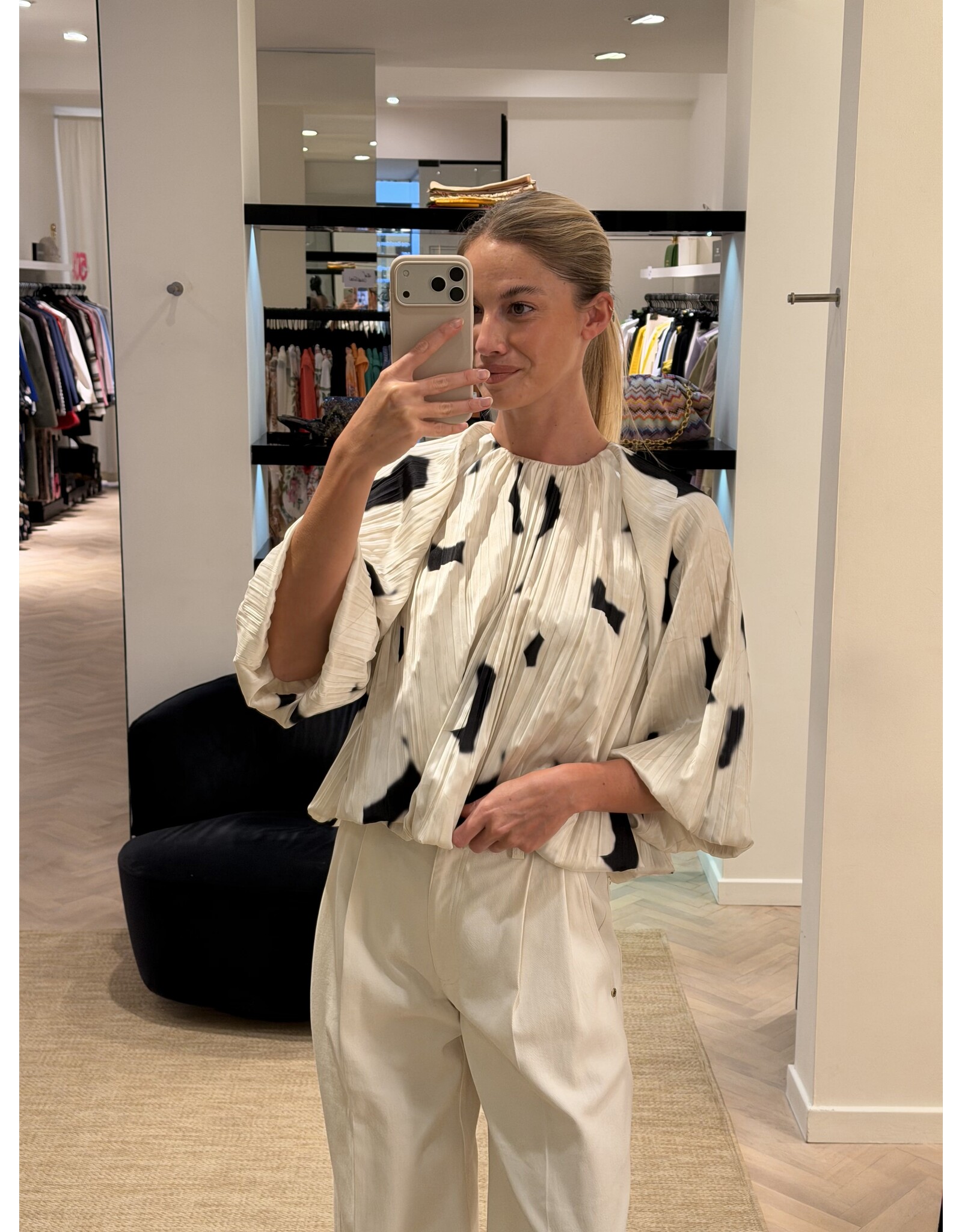 Natan Top Natan Edie print ivoire