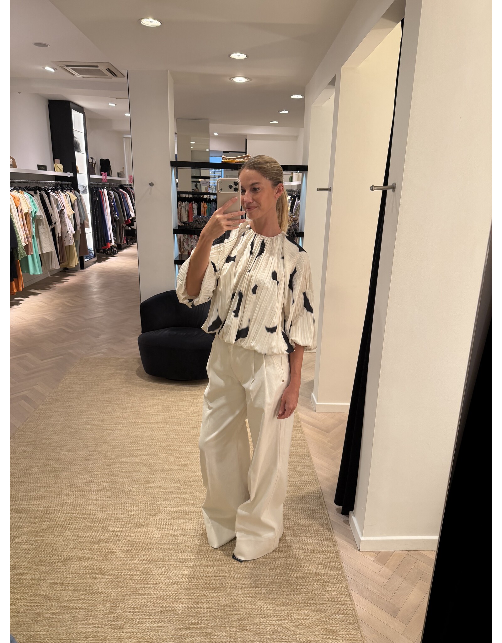 Natan Top Natan Edie print ivoire