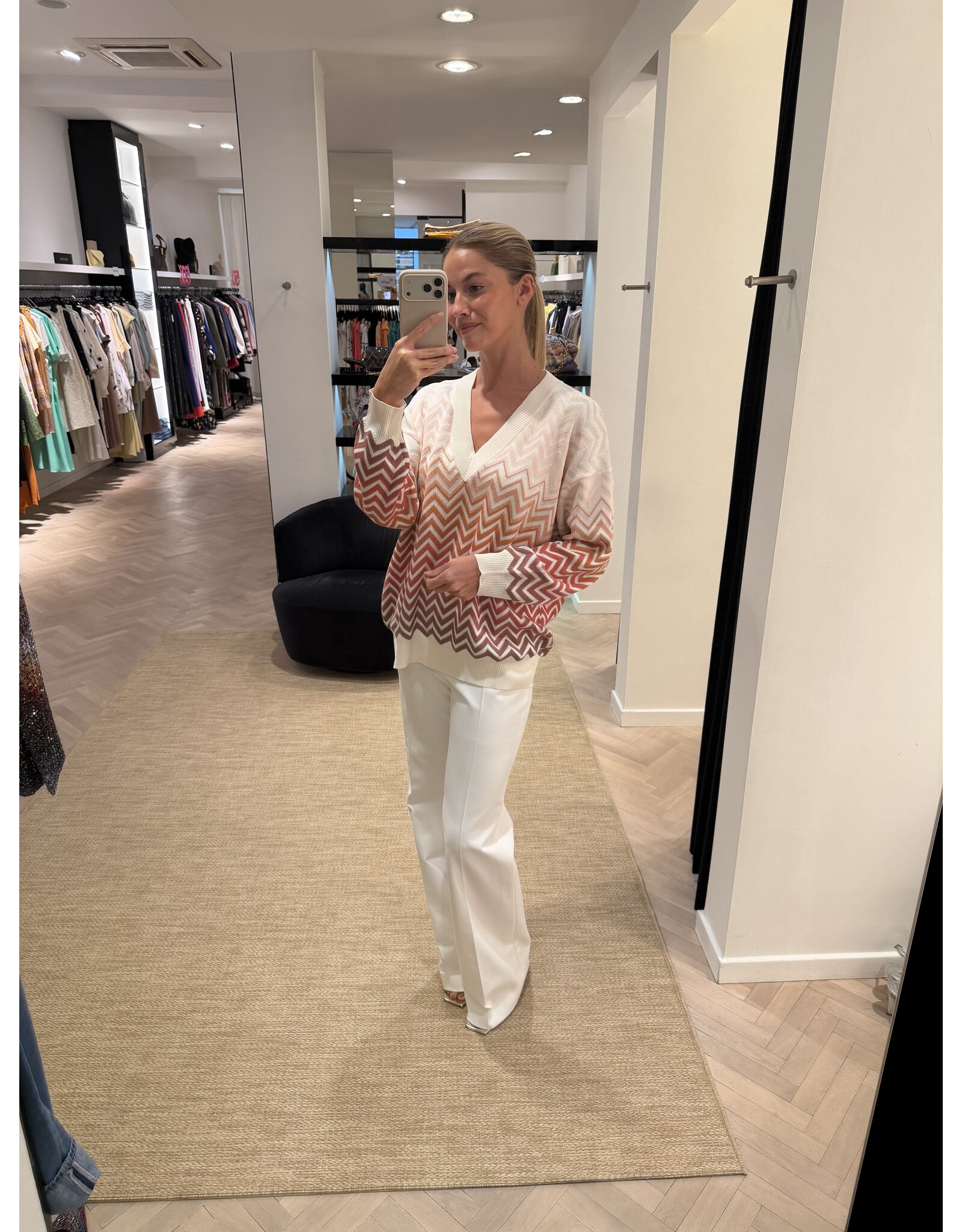 Missoni Oversized pull Missoni zigzag V-neck