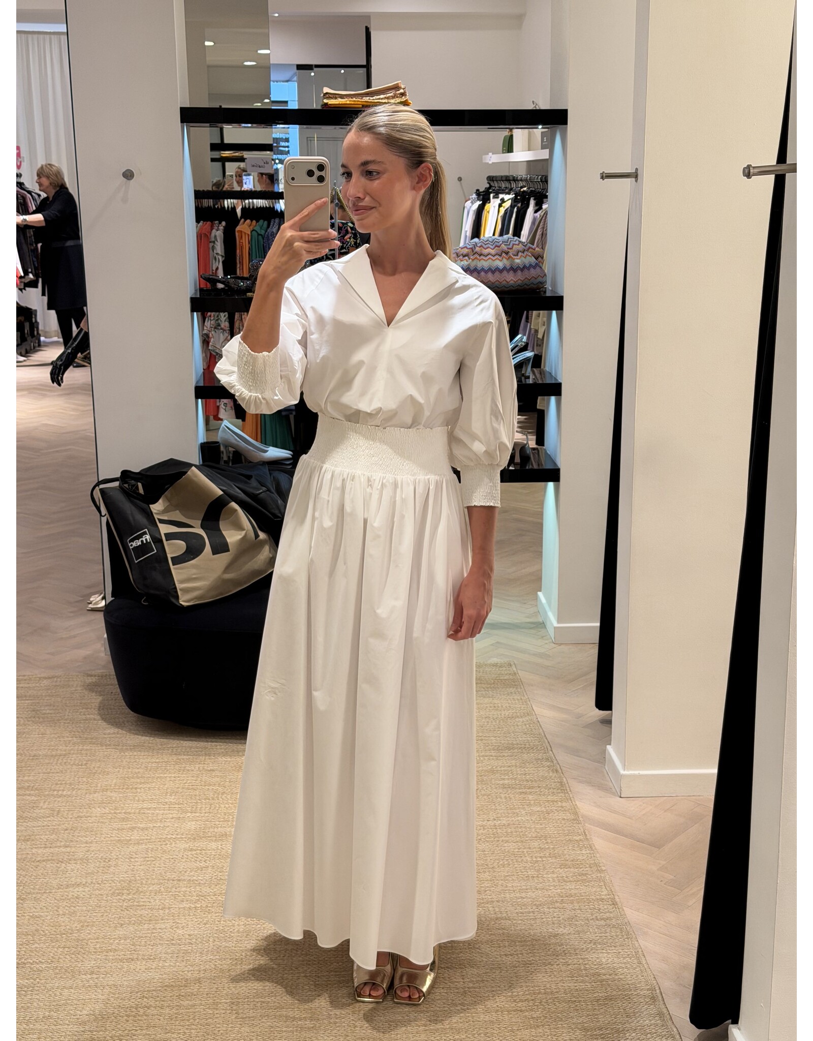 Natan Lange rok Natan Emeris wit popeline