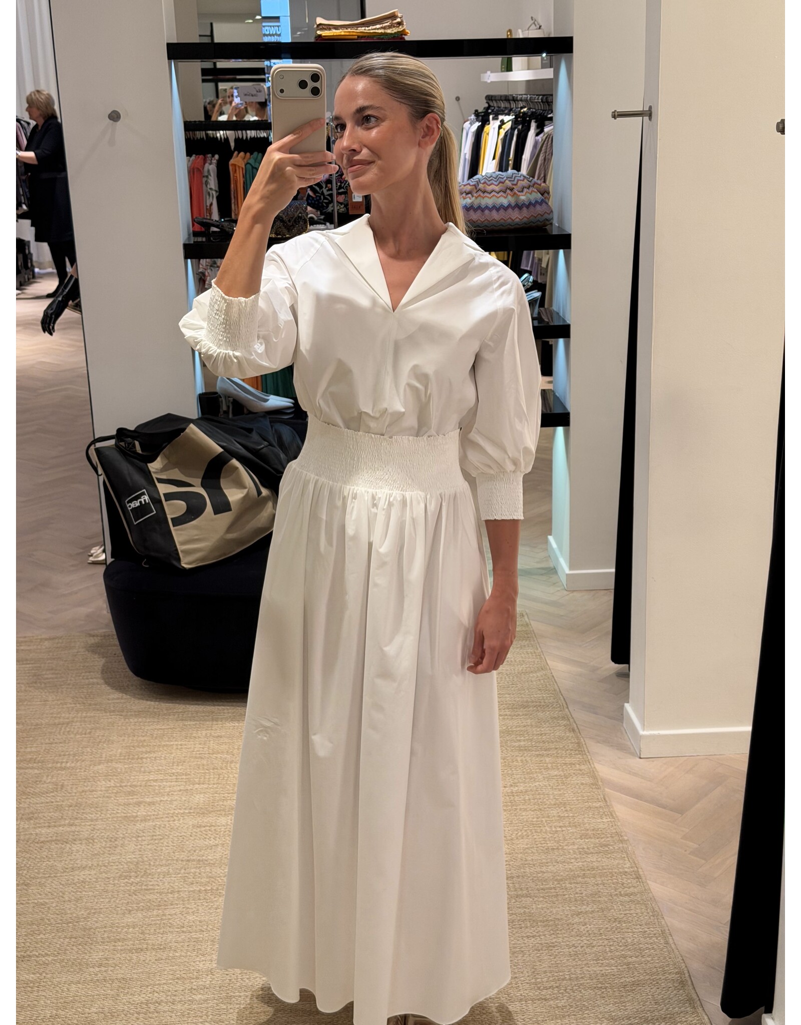 Natan Lange rok Natan Emeris wit popeline