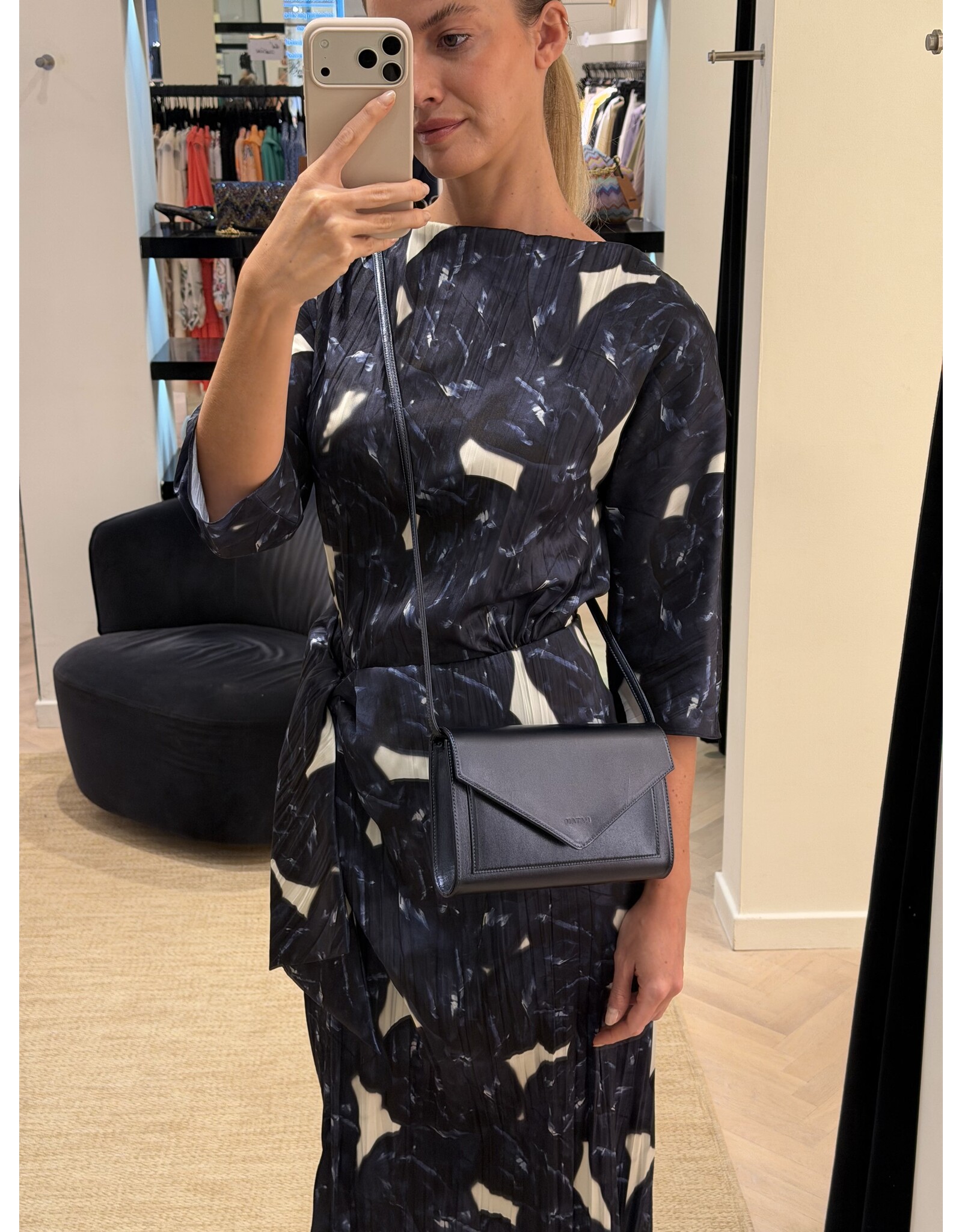 Natan Kleed Natan Ebly print donkerblauw