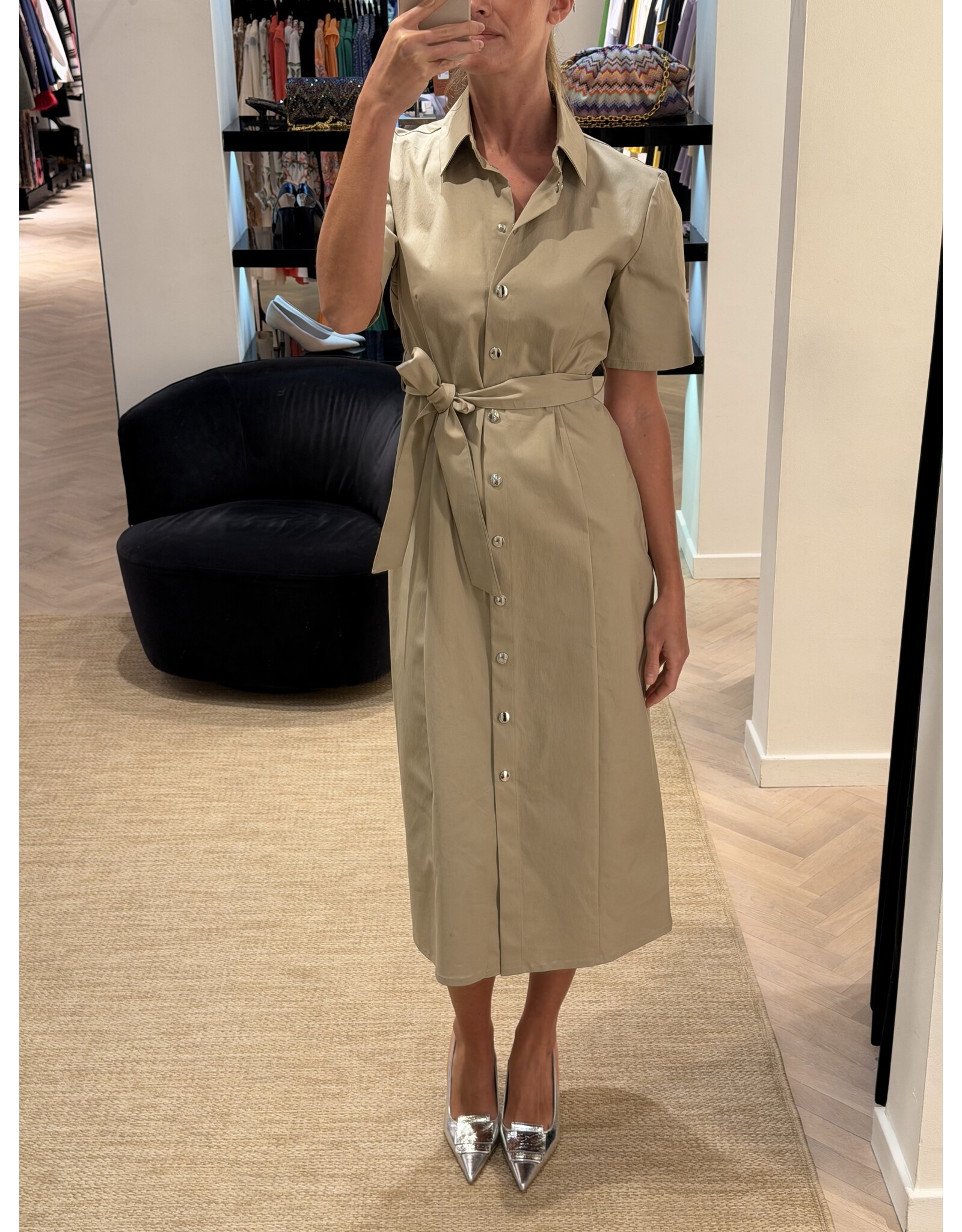 Patrizia Pepe Safaridress P Pepe zandkleur