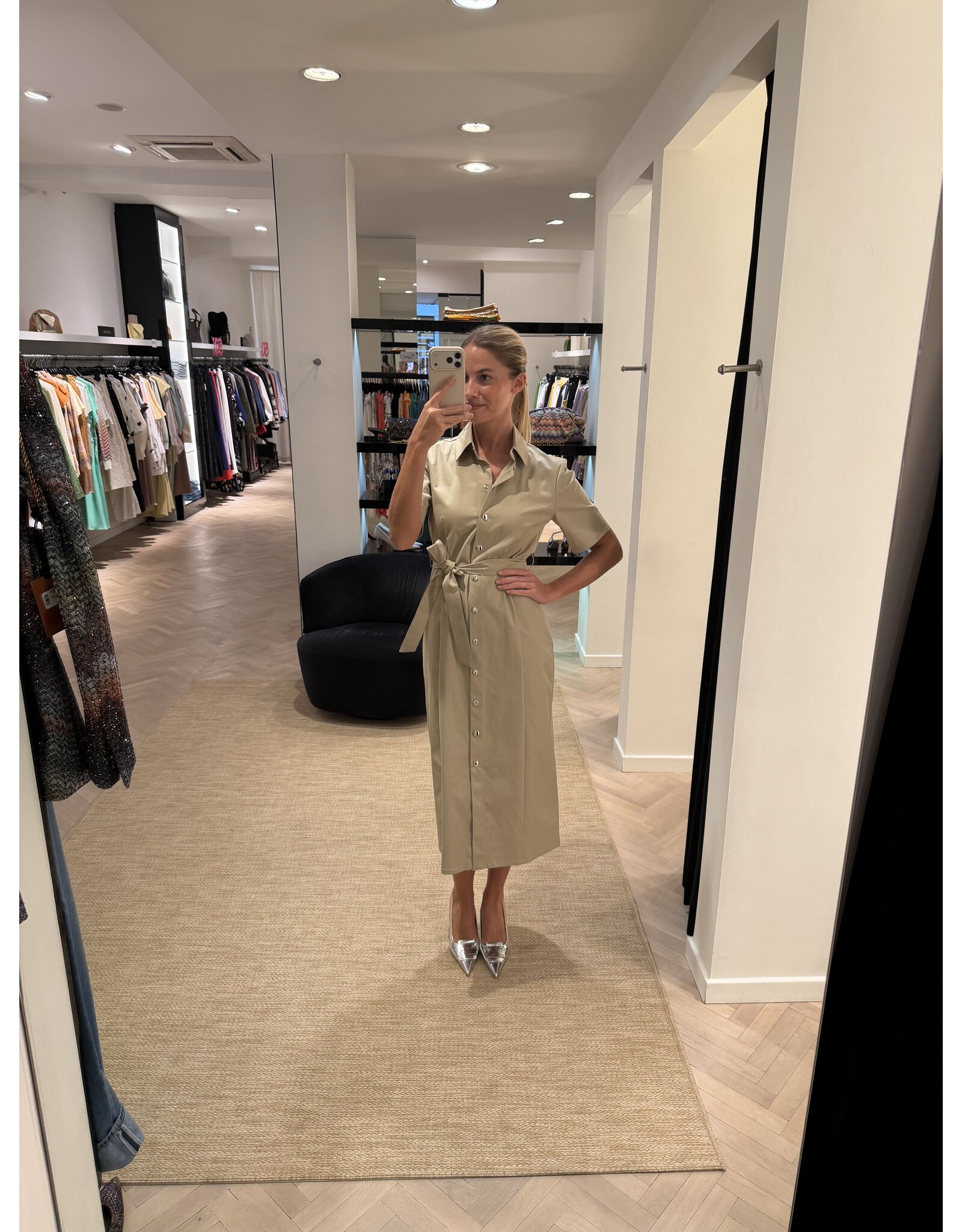 Patrizia Pepe Safaridress P Pepe zandkleur