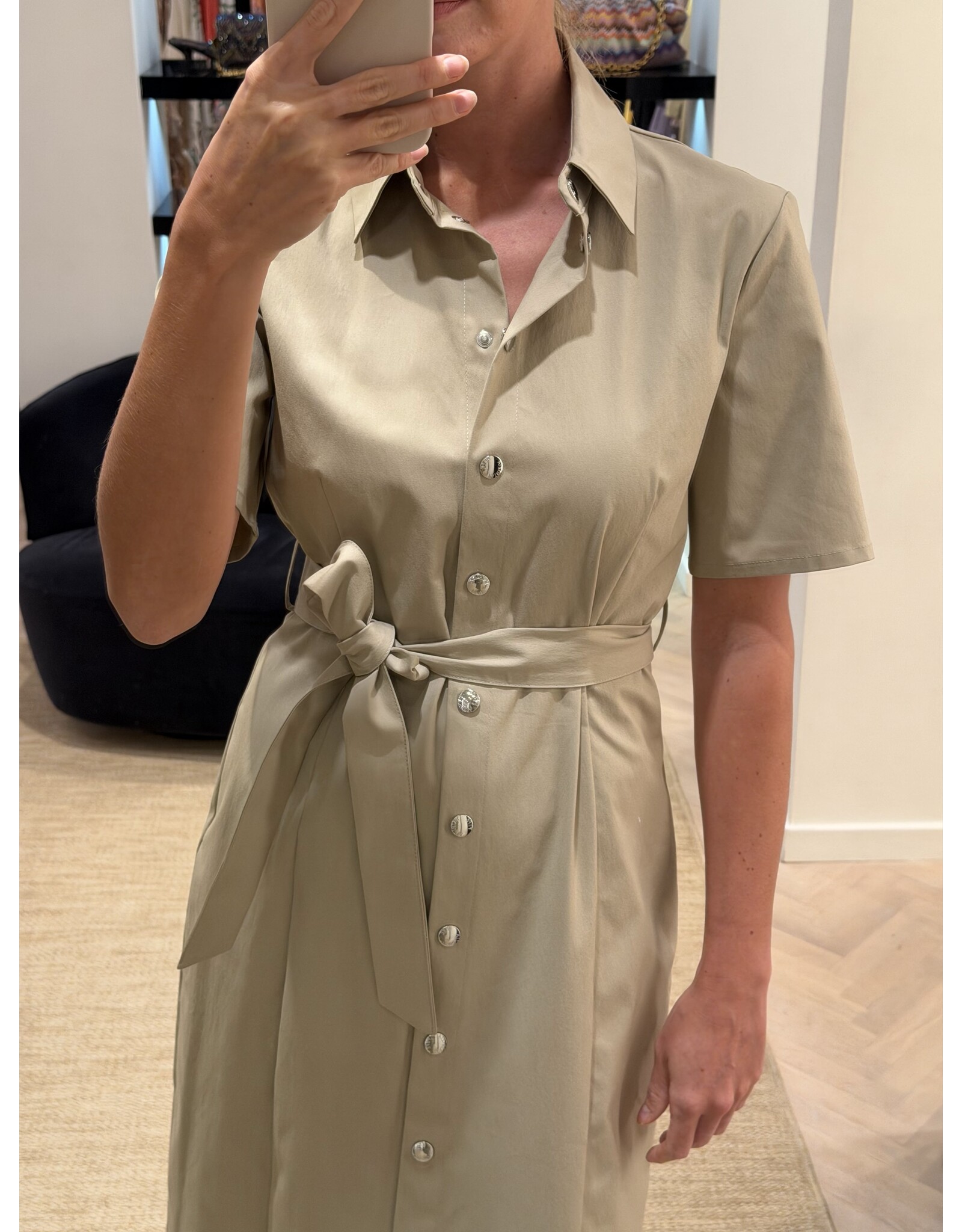 Patrizia Pepe Safaridress P Pepe zandkleur