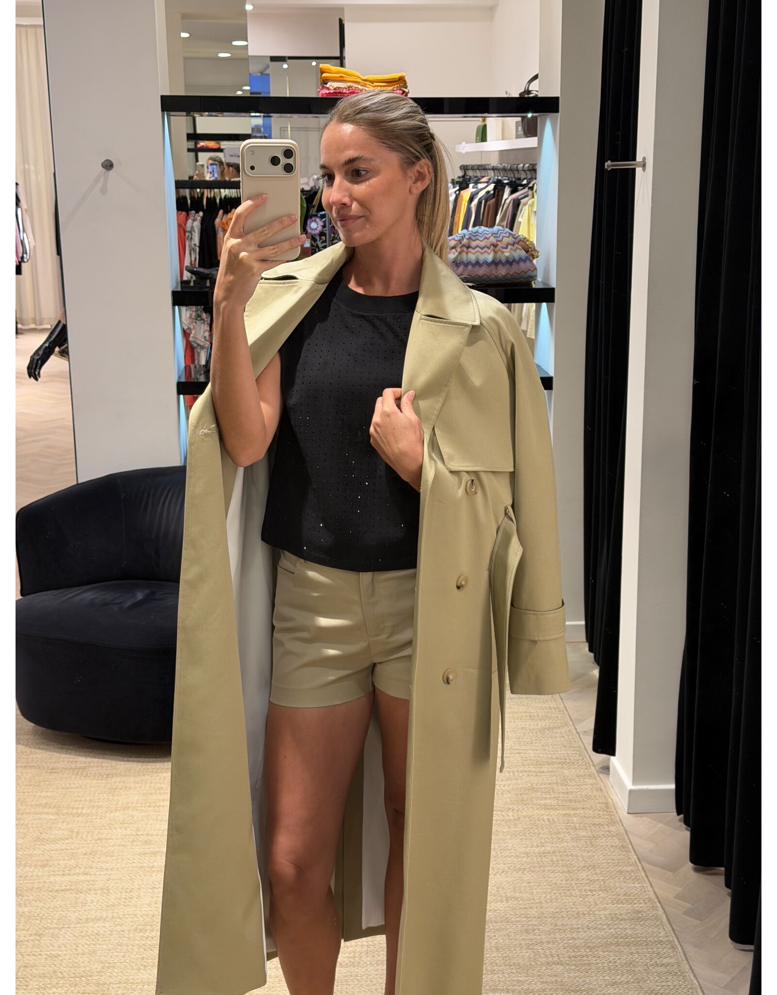 Patrizia Pepe Trench P Pepe zandkleur