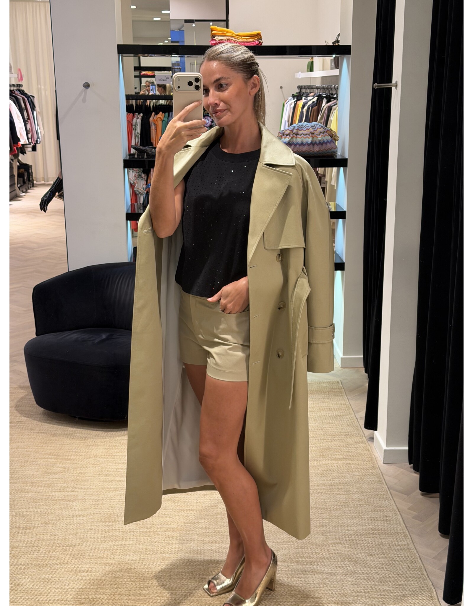 Patrizia Pepe Trench P Pepe zandkleur