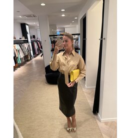 Elisabetta Franchi Kokerrok E Franchi ecoleder zwart