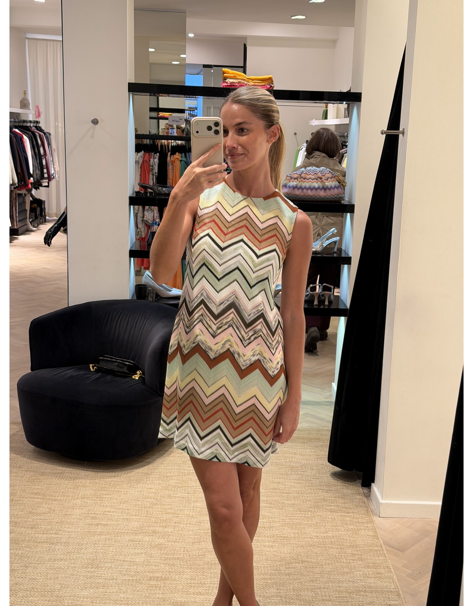 Missoni Kort kleedje Missoni zigzag pastel groen