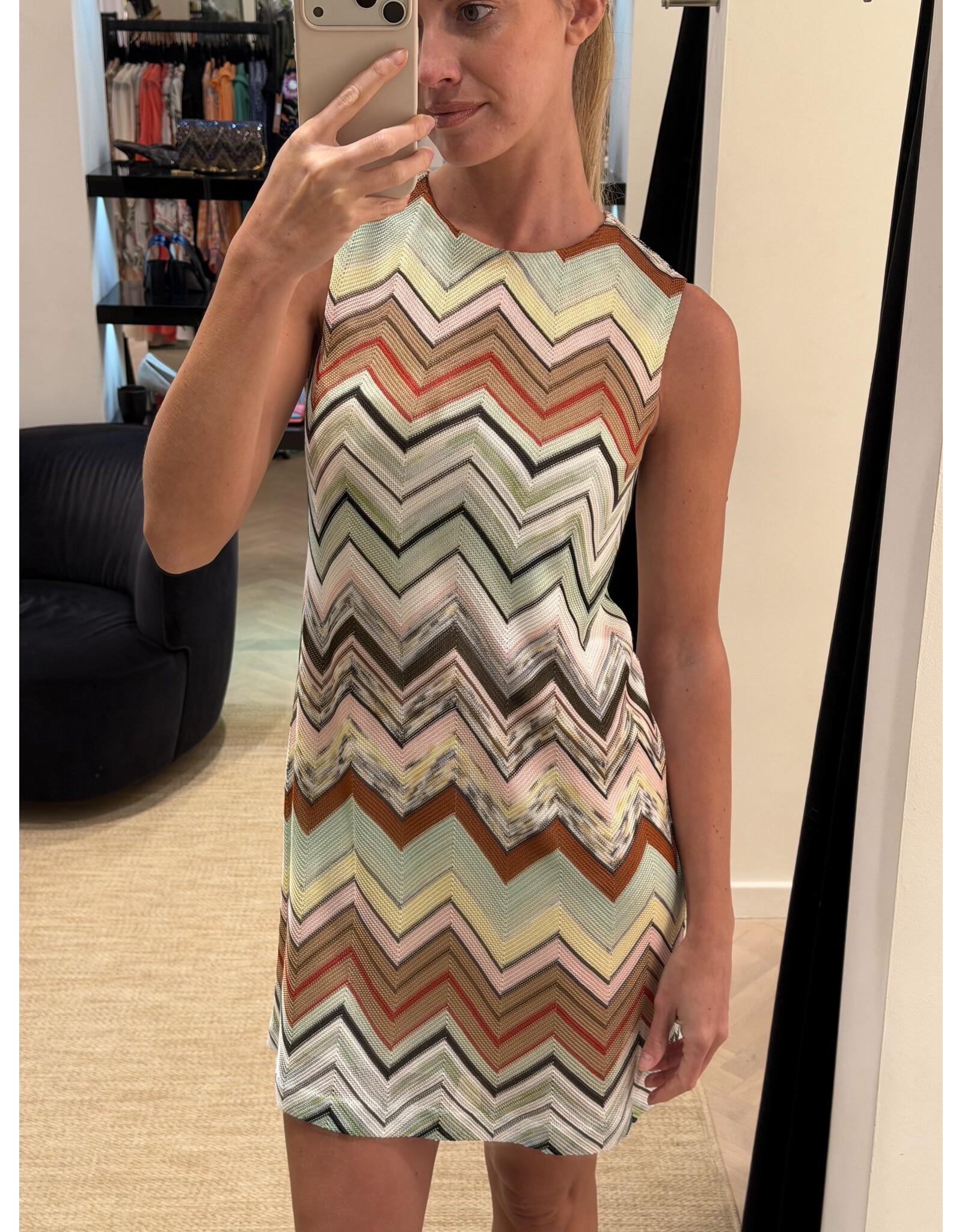 Missoni Kort kleedje Missoni zigzag pastel groen