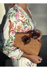 Natan Clutch Natan raffia + gold chain