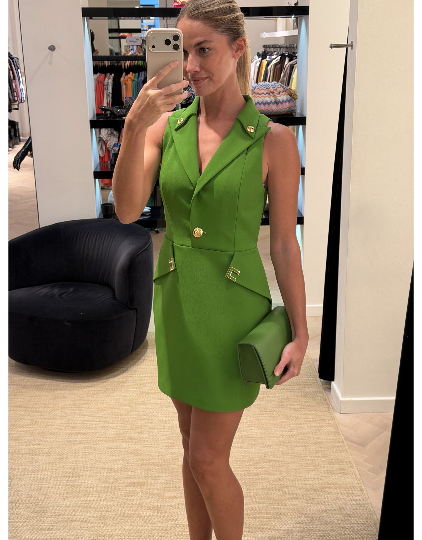 Elisabetta Franchi Kort kleedje E Franchi aloé