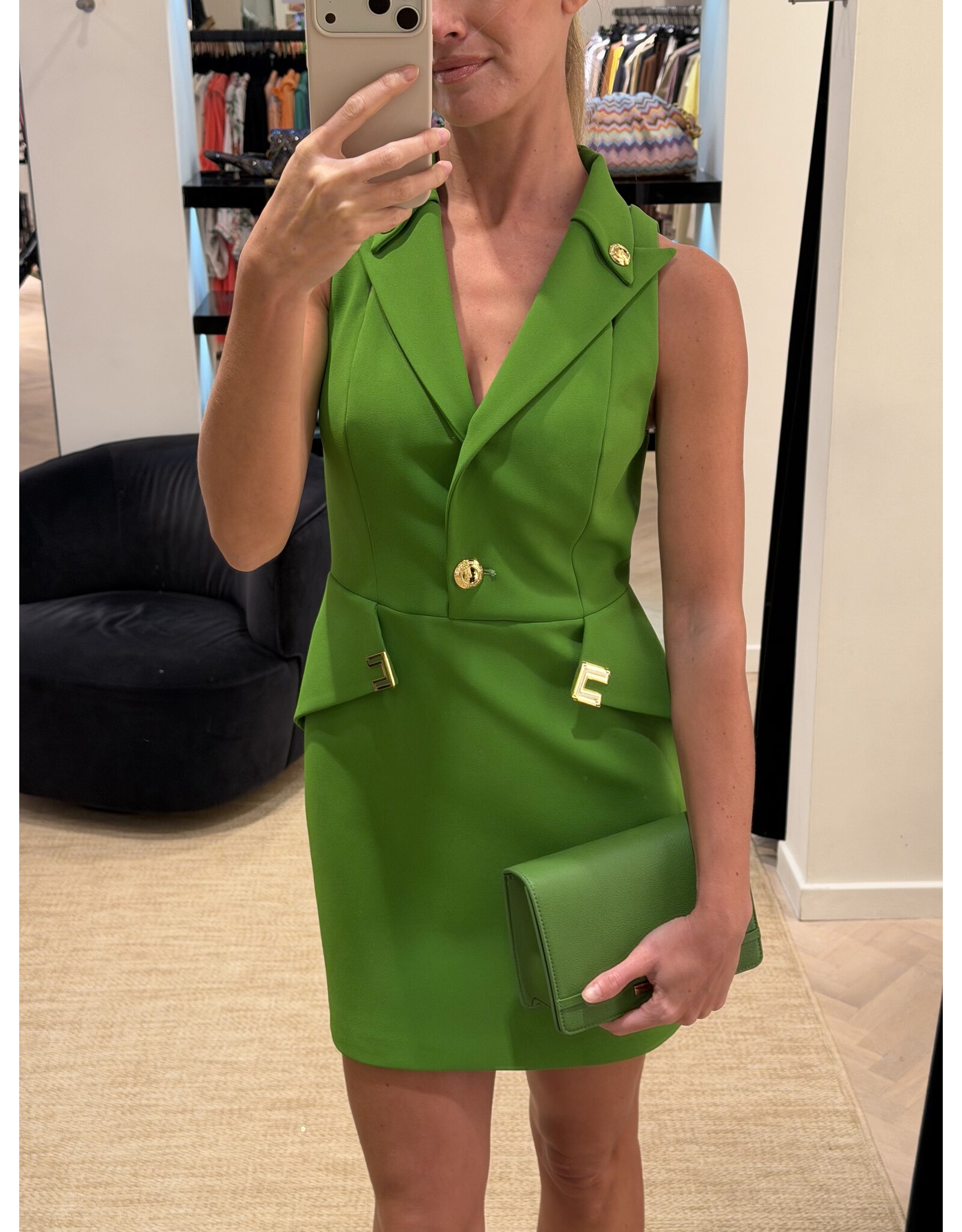 Elisabetta Franchi Kort kleedje E Franchi aloé