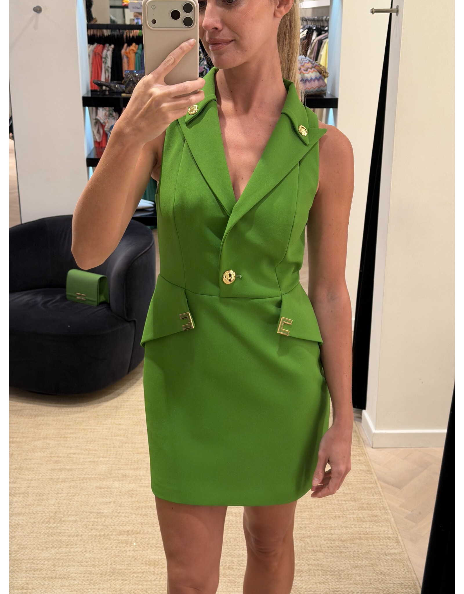 Elisabetta Franchi Kort kleedje E Franchi aloé