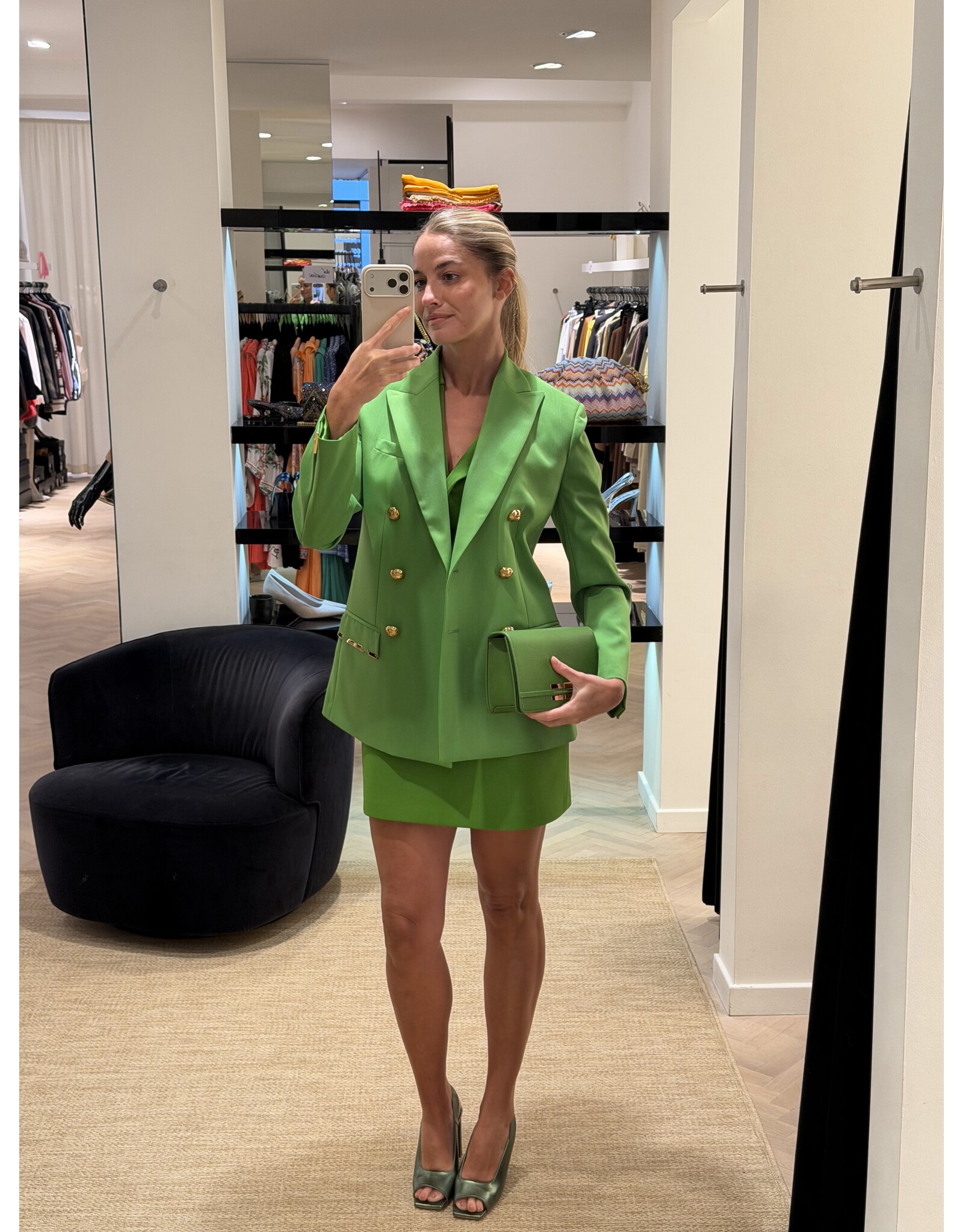 Elisabetta Franchi Lange blazer E Franchi aloé