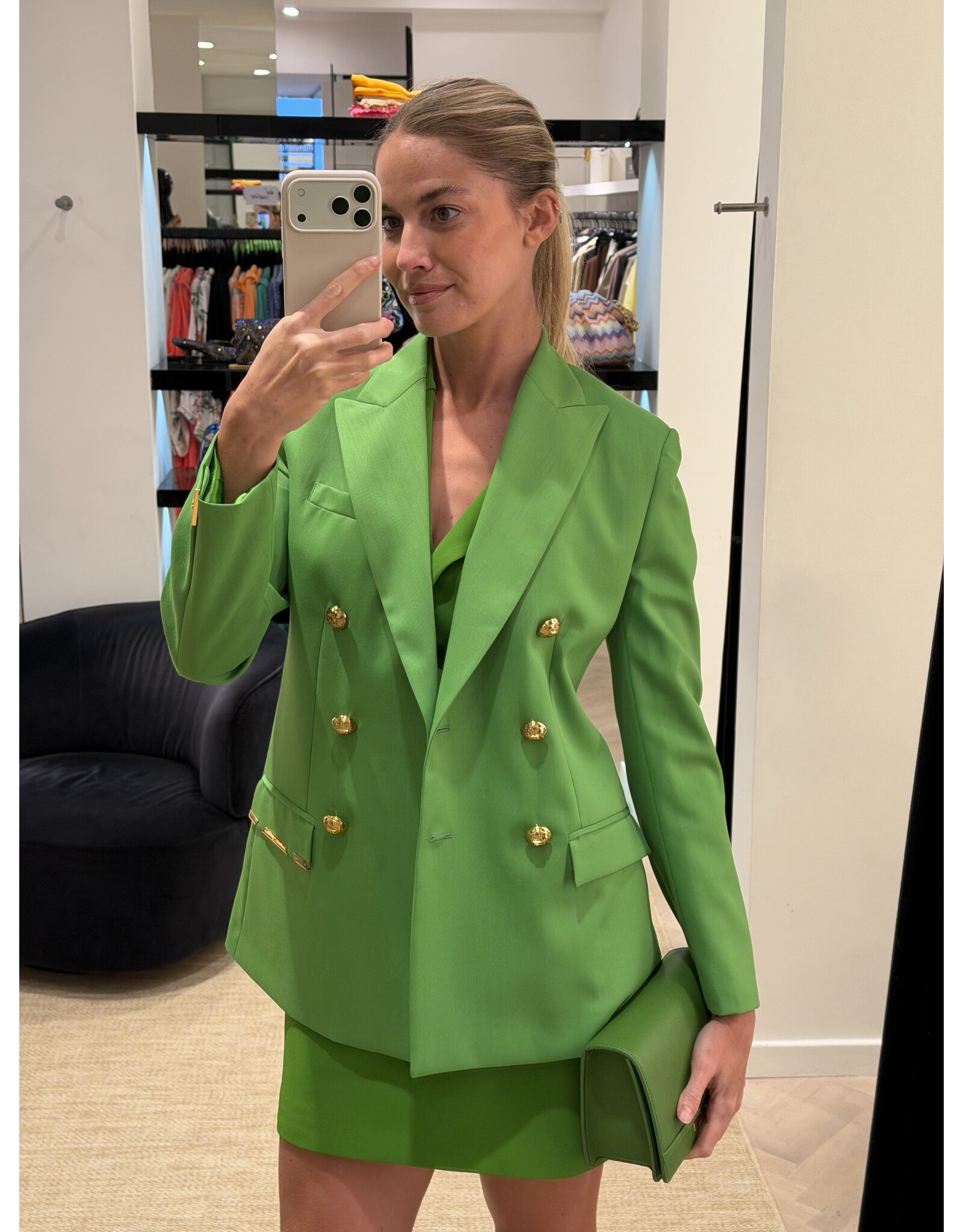 Elisabetta Franchi Lange blazer E Franchi aloé