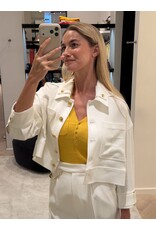 Elisabetta Franchi Cropped vestje E Franchi offwhite