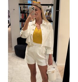 Elisabetta Franchi Cropped vestje E Franchi offwhite