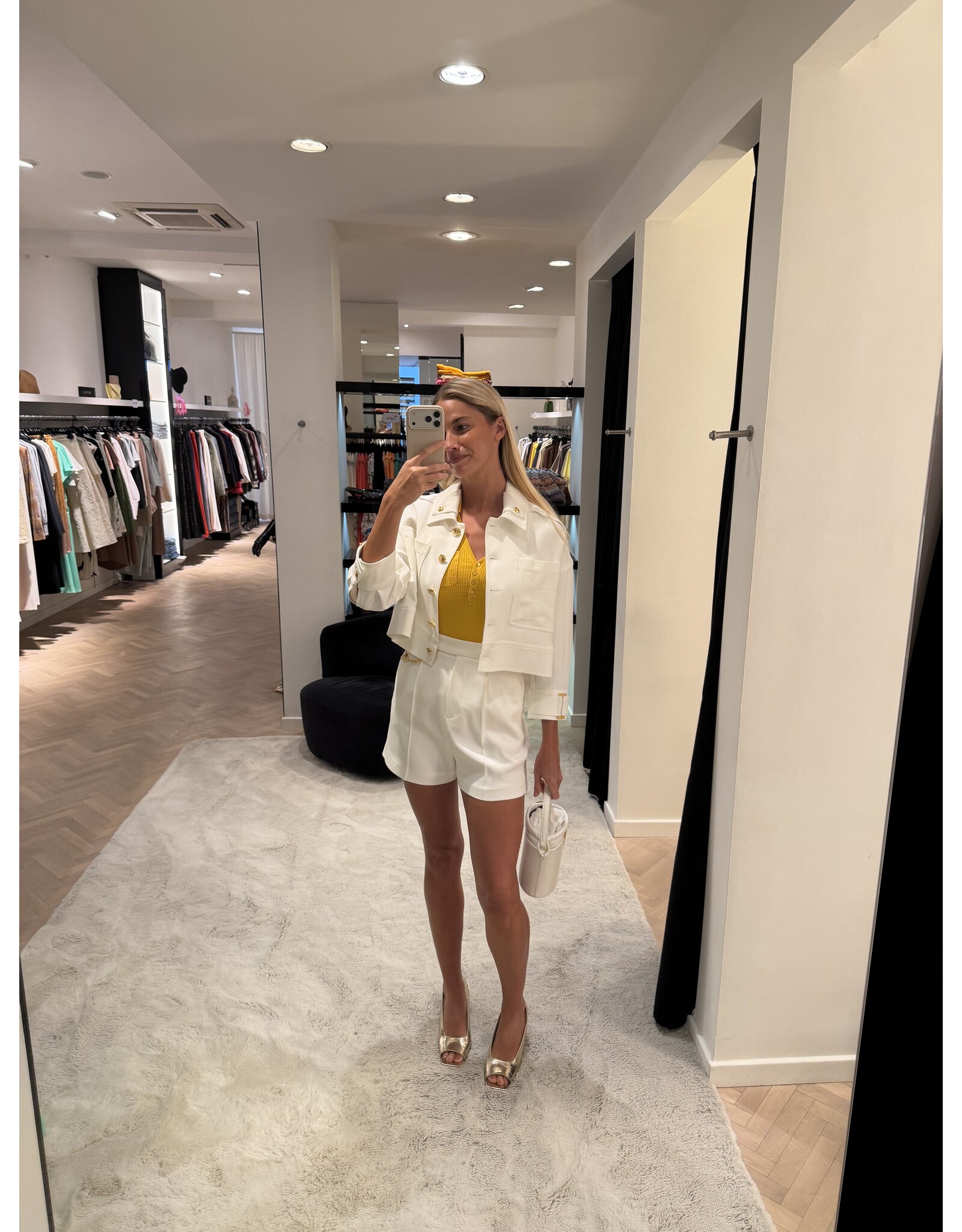 Elisabetta Franchi Short E Franchi offwhite