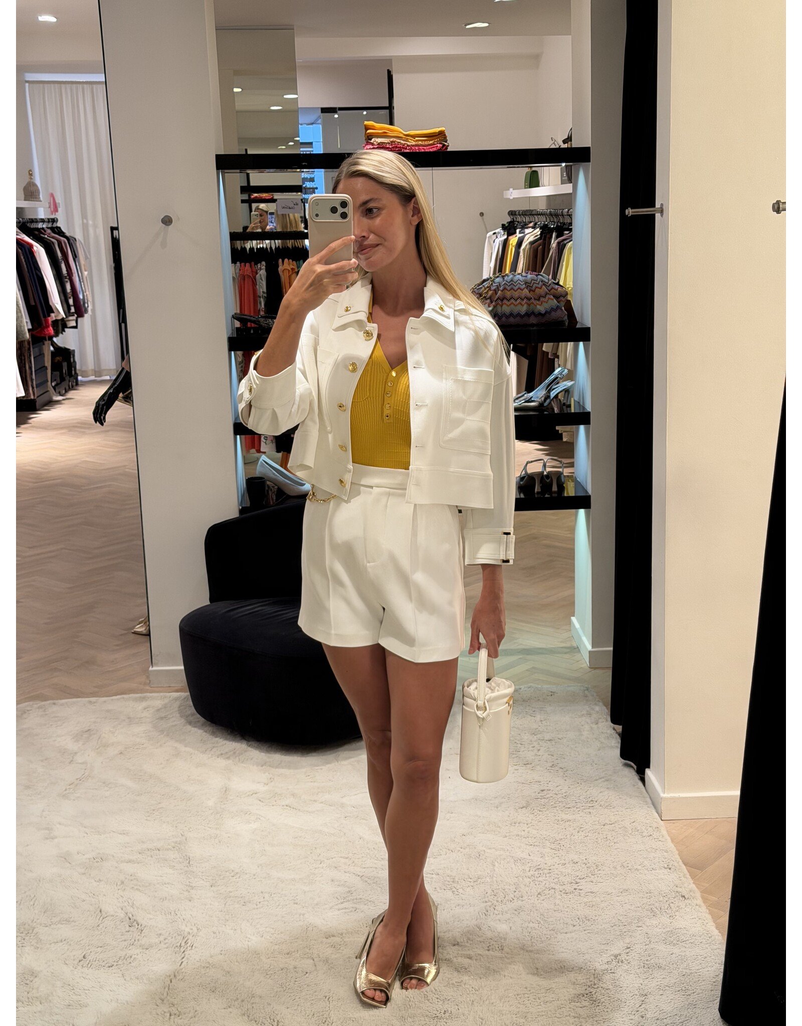 Elisabetta Franchi Short E Franchi offwhite