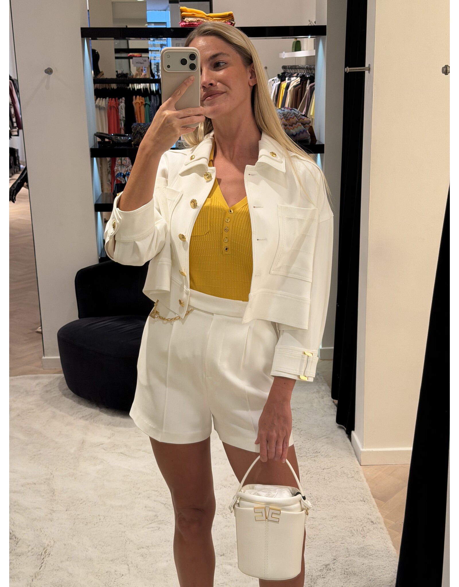 Elisabetta Franchi Bucket-bag E Franchi offwhite