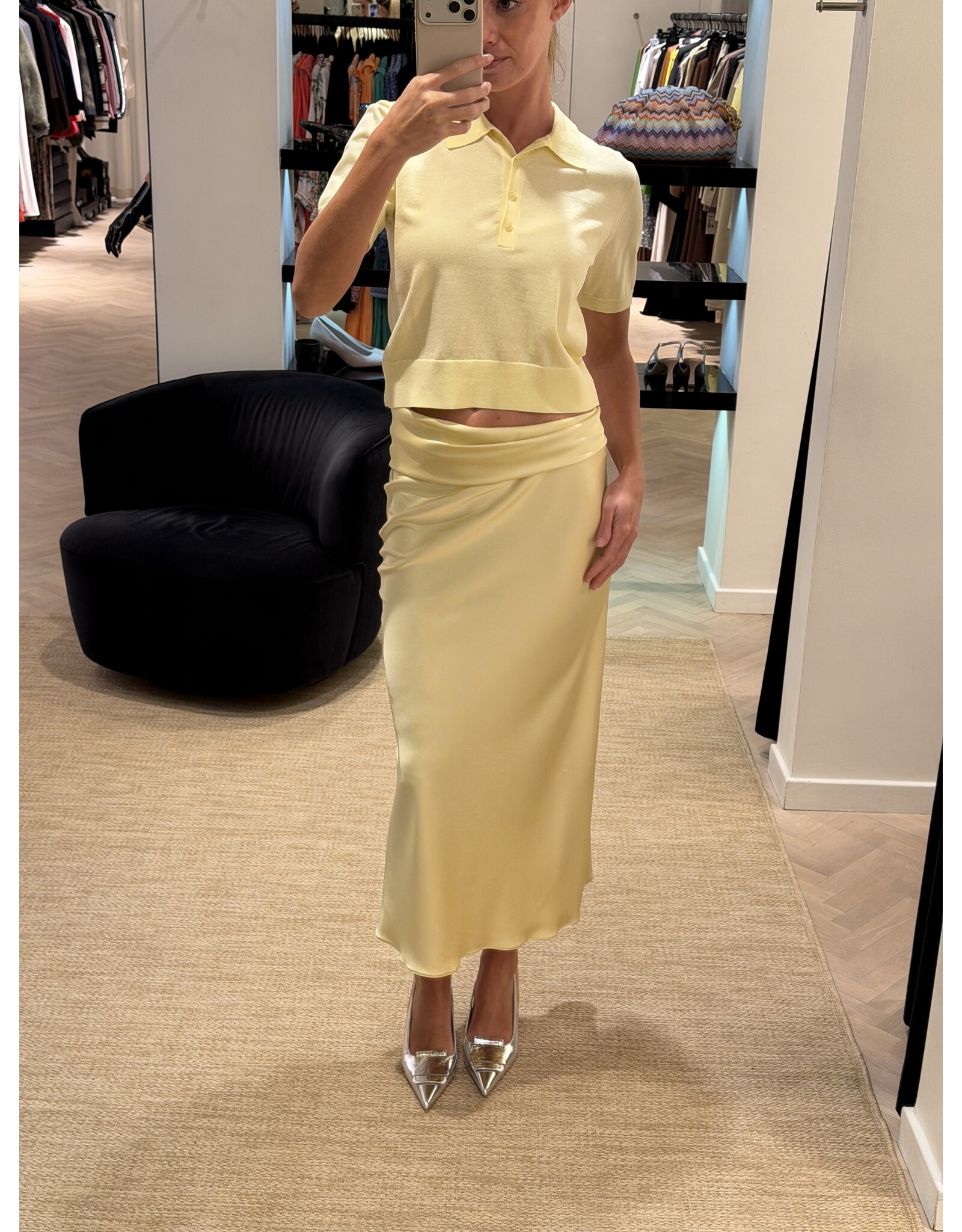 Patrizia Pepe Lange rok P Pepe satijn