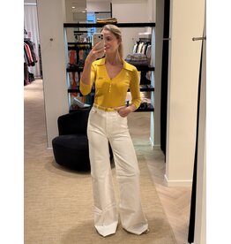 Elisabetta Franchi Jeans E Franchi wit wijde pijpen