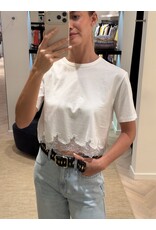 Patrizia Pepe T-shirt P Pepe + kanten boord