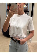 Patrizia Pepe T-shirt P Pepe + kanten boord