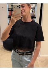 Patrizia Pepe T-shirt P Pepe + kanten boord