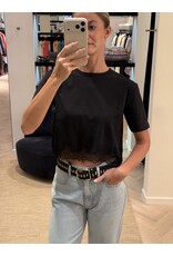 Patrizia Pepe T-shirt P Pepe + kanten boord