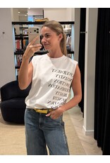 Elisabetta Franchi T-shirt E Franchi wit + tekst