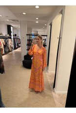 Lange kaftan Hale Bob Bridie orange silk