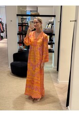 Lange kaftan Hale Bob Bridie orange silk