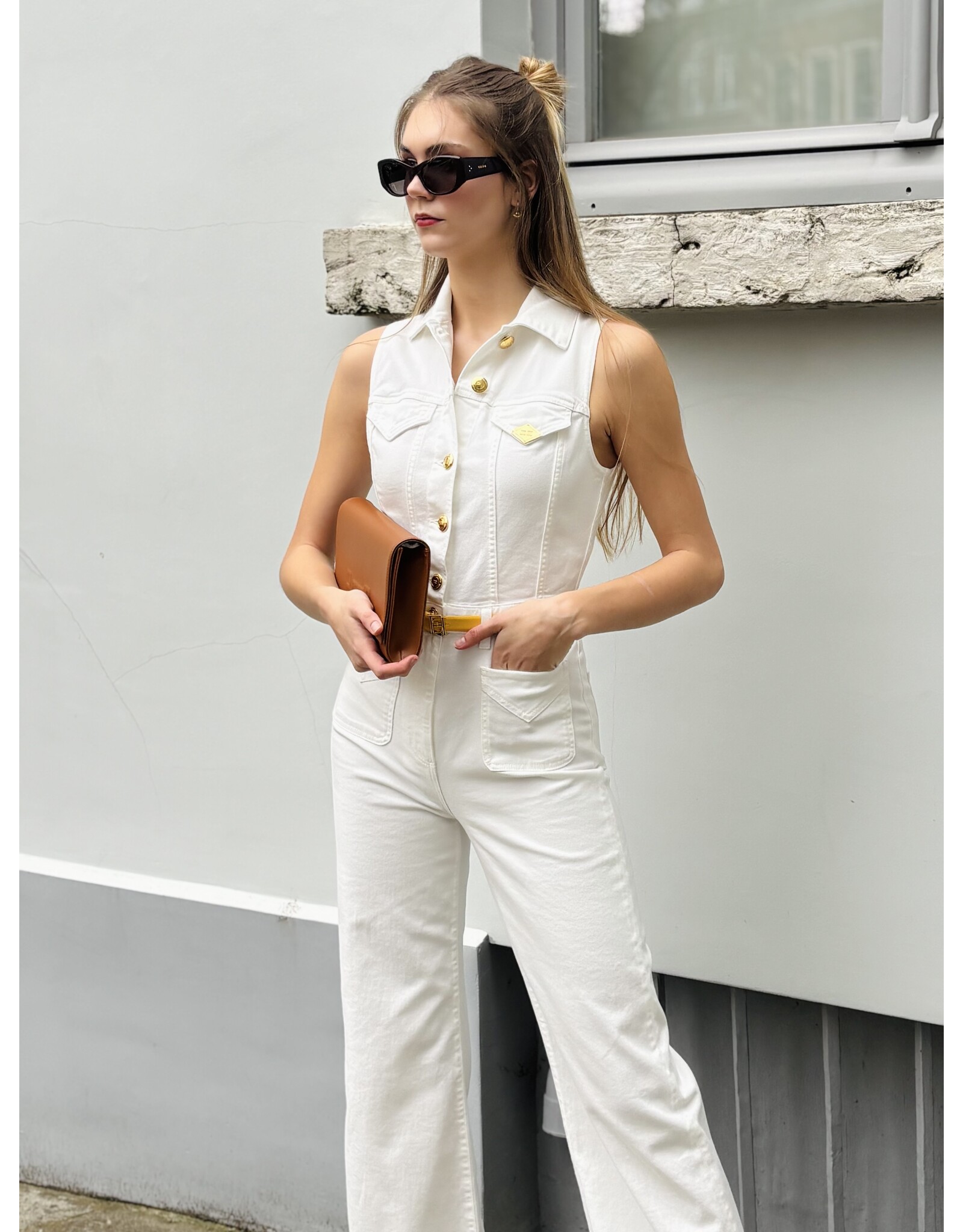 Elisabetta Franchi Jumpsuit E Franchi jeans offwhite
