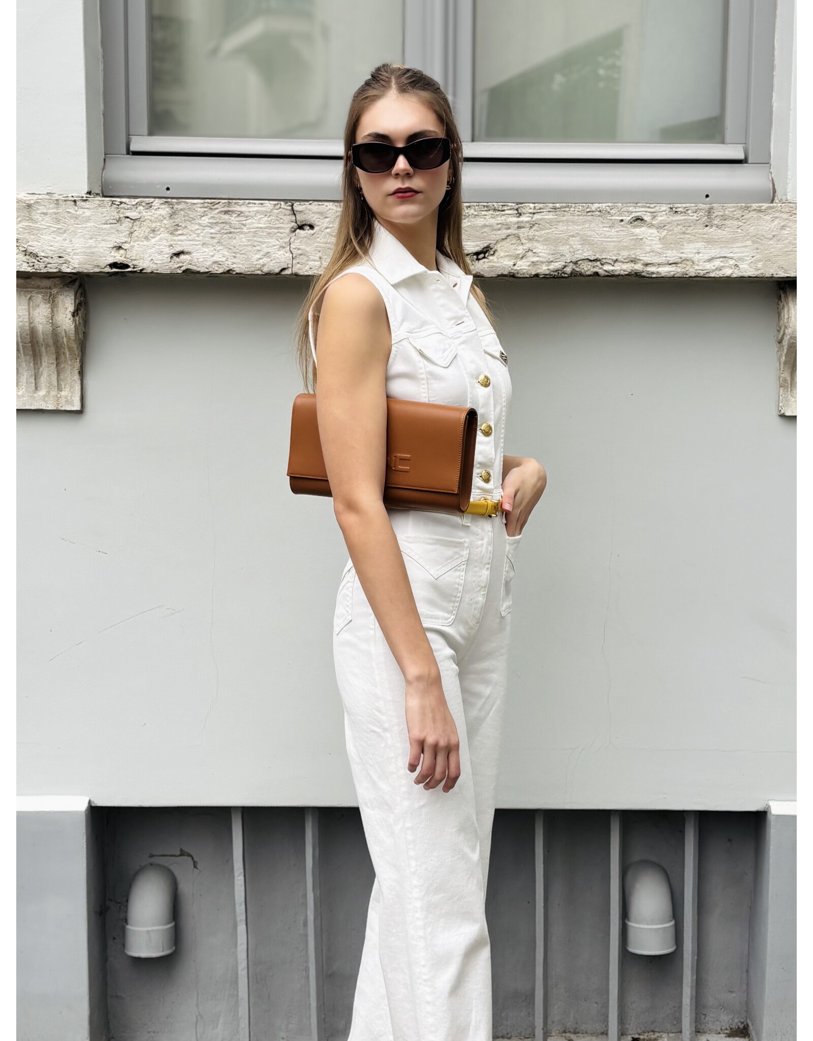 Elisabetta Franchi Jumpsuit E Franchi jeans offwhite