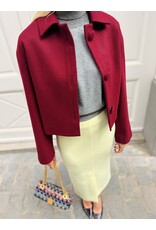 Natan Korte vest Natan Fusain wol bordeaux