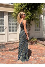 Missoni Lang kleed Missoni one shoulder green/blue