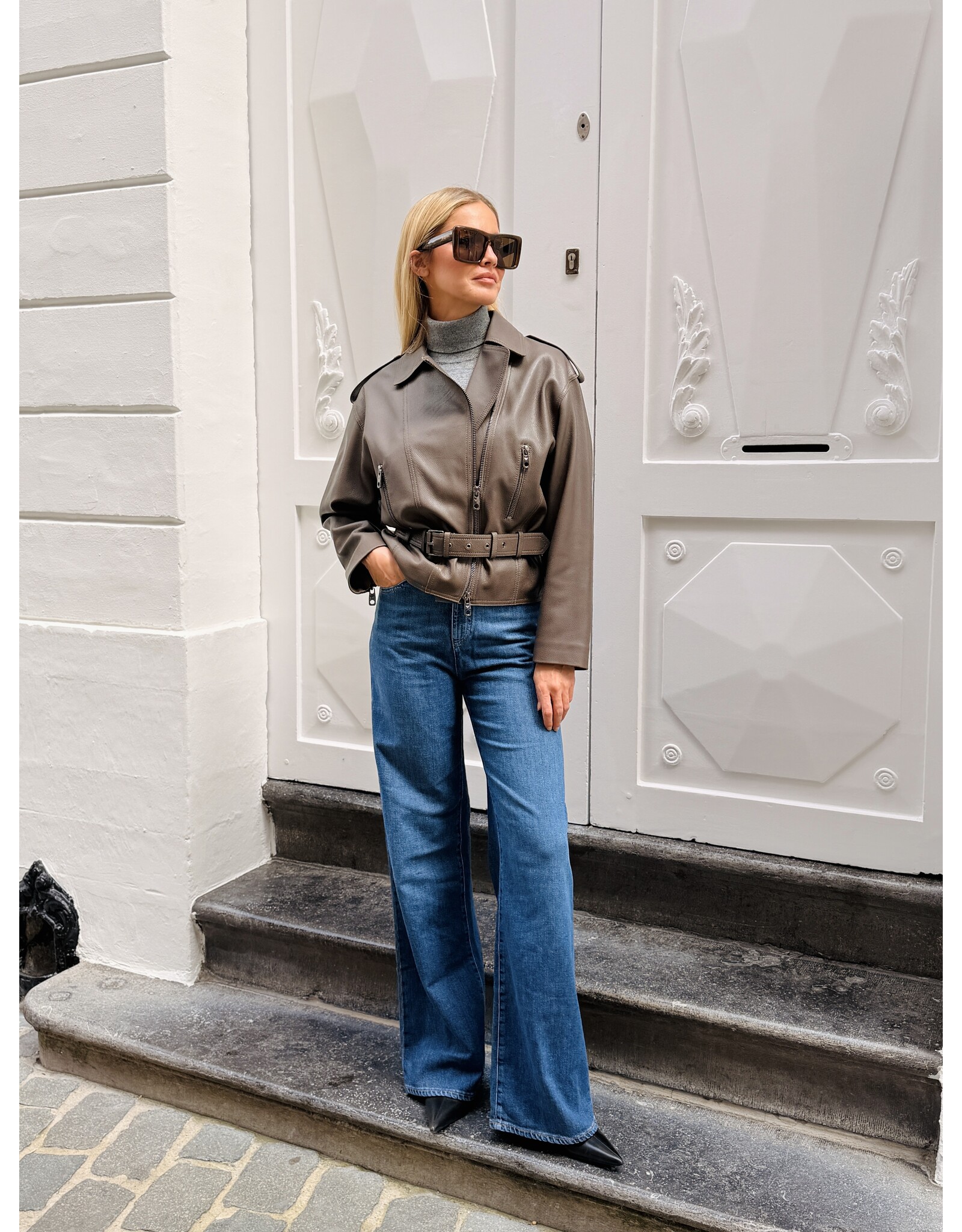 Emporio Armani Blouson E Armani kaki leder