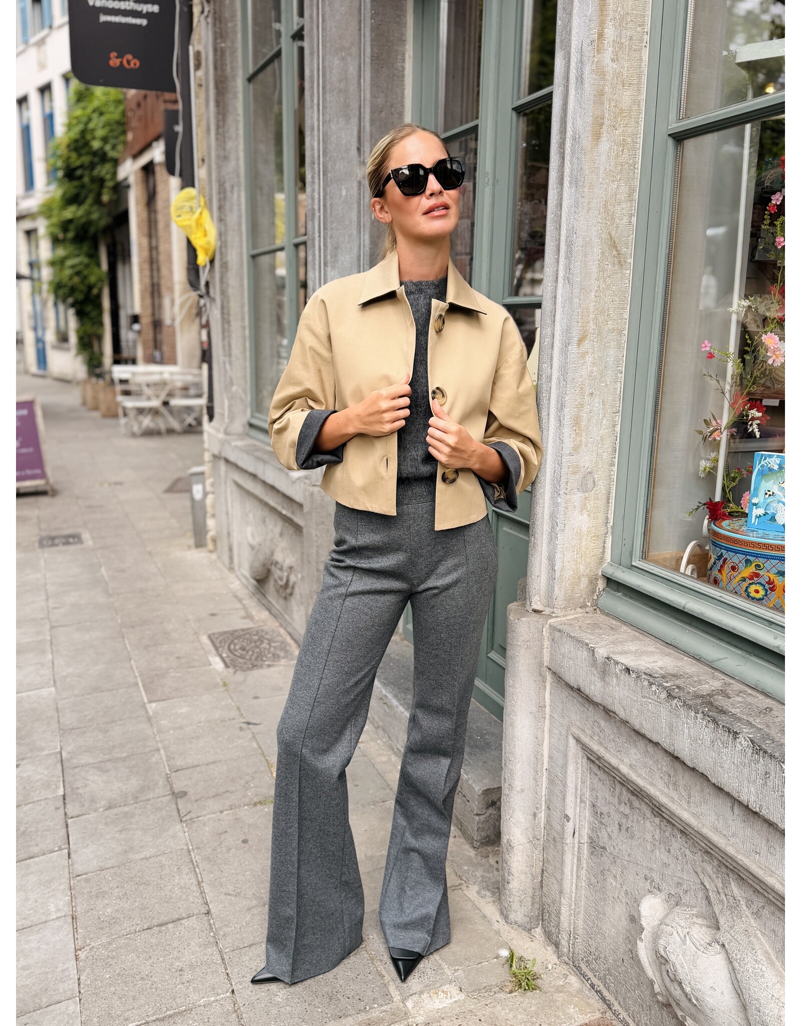 Natan Korte vest Natan Fusain2 beige