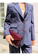 Elisabetta Franchi Blazer E Franchi stripe donkerblauw/rood