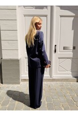 Elisabetta Franchi Wijde broek E Franchi stripe donkerblauw/rood