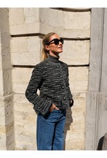 Emporio Armani Korte Chanel-look vest E Armani donkergrijs